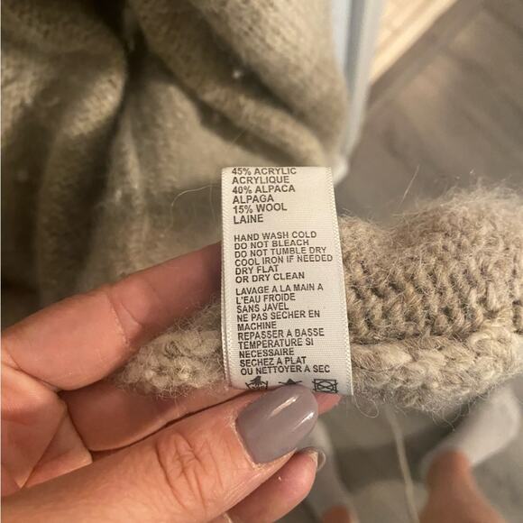 James Perse Women's size 3 Large Tan Ombre Long Belted Duster Cardigan Sweater - Picture 7 of 7